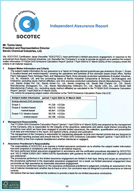 Acquired third-party verification of GHG emissions