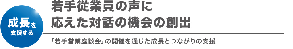 若手従業員の声に応えた対話の機会の創出