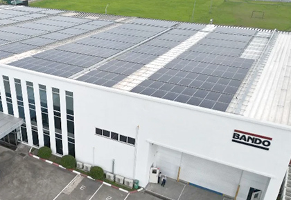 Bando Manufacturing (Vietnam) Co., Ltd. の工場屋上に設置した太陽光発電システム